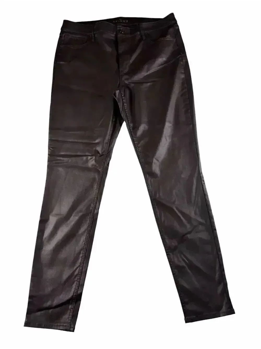 WHBM White House Black Market Women’s Brown Skinny Coated Jeans Size 14 - Picture 2 of 9